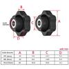 10pcs/set Hand Tighten Nuts Handle Thread Star Mechanical Thumb Nuts Plastic
