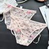 Lady Summer Sexy Lace Lovely Pure Desire Wind Print Triangle Briefs