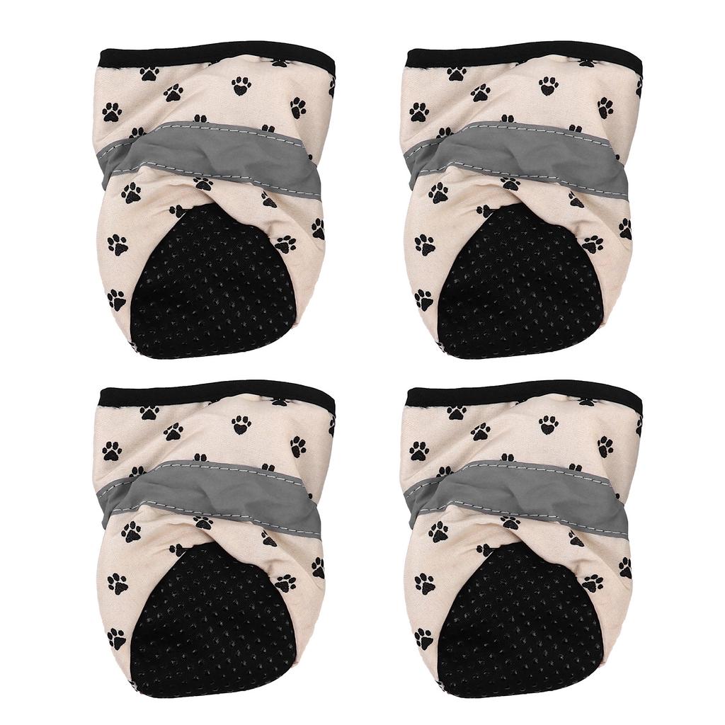 4Pcs Dog Boots Waterproof Puppy Shoes Soft-Soled Anti-Skid Breathable Paw Protectors Pet Shoes Indoor Outdoor Dog Boots
