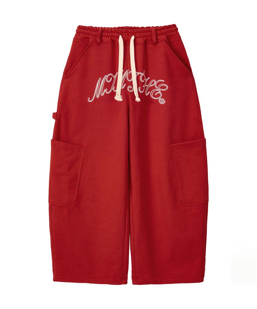 Mimdeowodeulobeu Bolo Print Wide Pants_Red