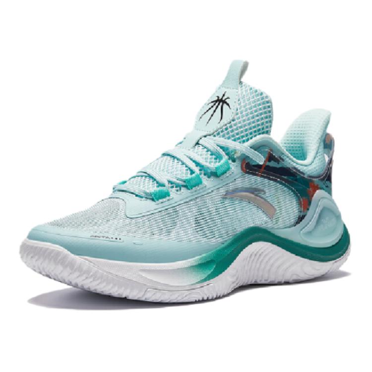 Anta Bequeme Strapazierfähige Atmungsaktive Stoßdämpfende Low Top Kinder Basketballschuhe Kinder Sneaker Blau 312421112-2