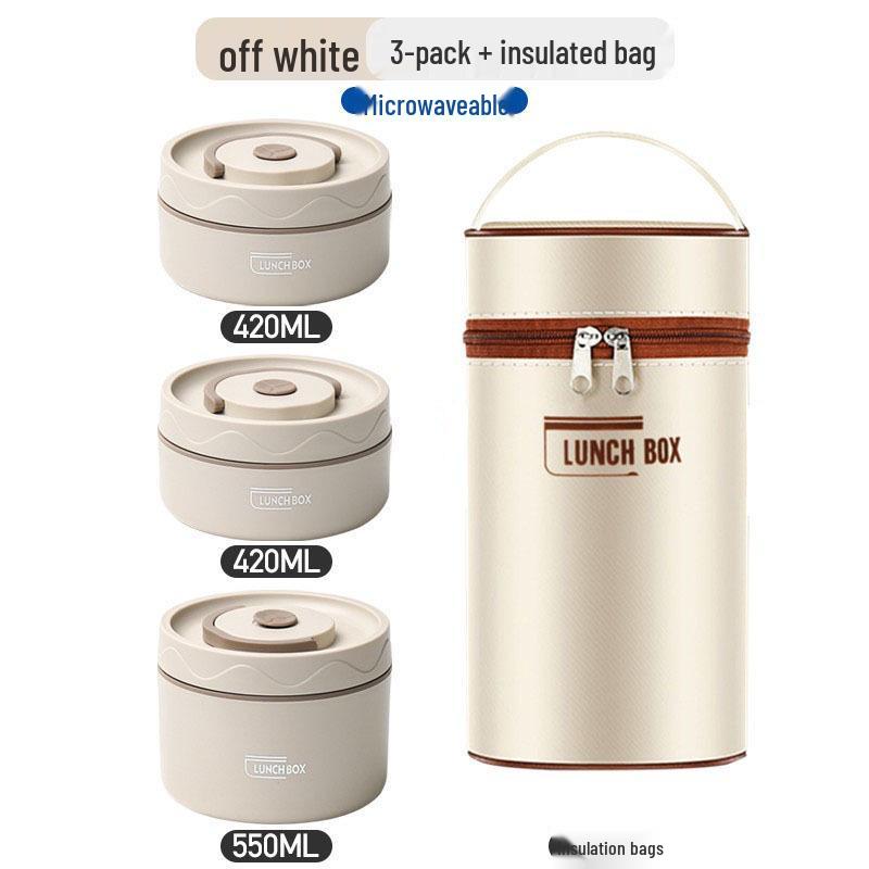 

Изолированный круглый ланч-бокс из нержавеющей стали 304 с крышкой, многослойный портативный контейнер для еды для студентов и офисных работников