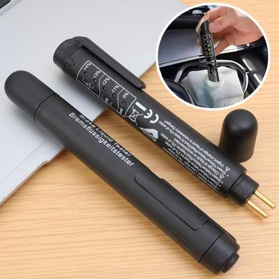 Car Brake Oil Detection Pen Nickel Plated Metal Probe Portable Automatic Brake Fluid Inspection Tools for DOT-3/4/5.1 Brake Oil
