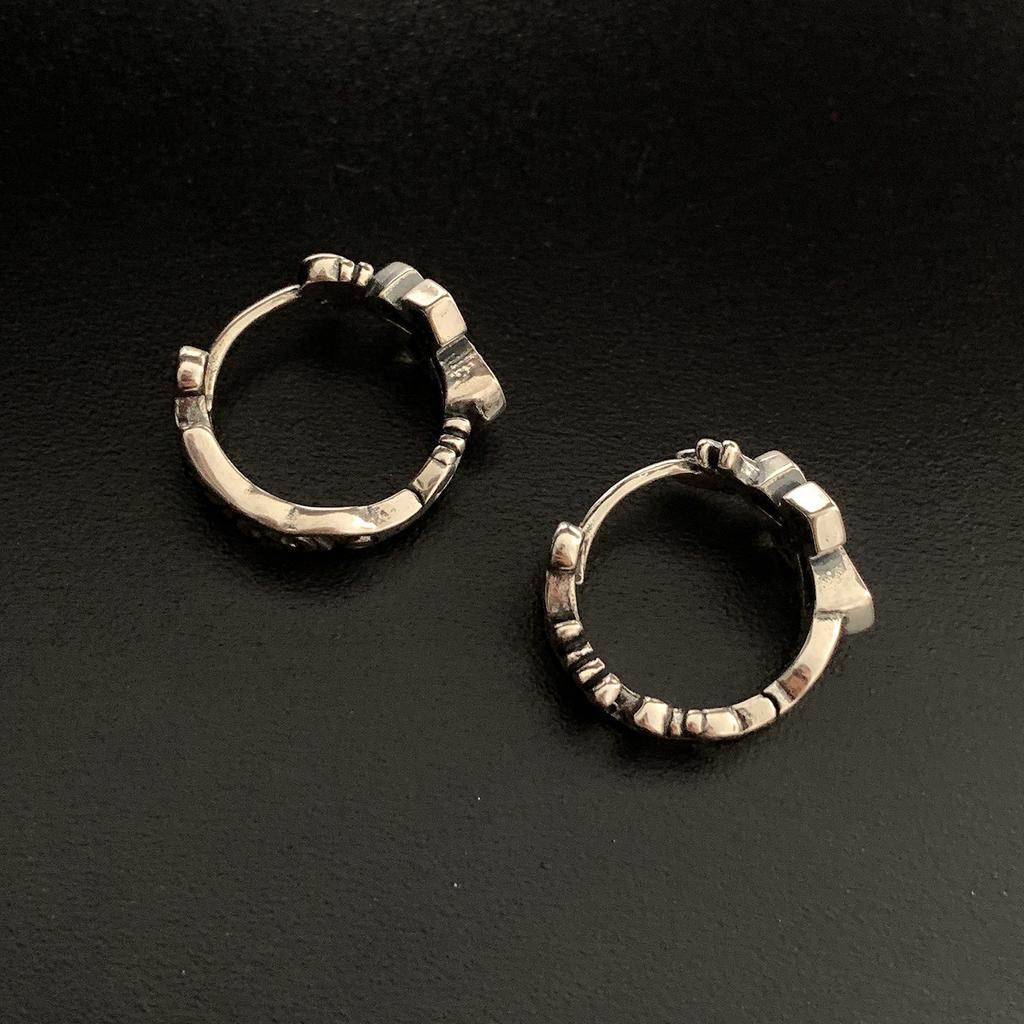 Fashion Retro Zirconia Cross Earrings Women's Niche Personalized Light Luxury Minimalist Personality Design Elegant Classic Temperament Accessories