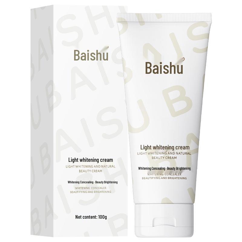 Bai Shu Brightening Bare Skin Cream: Lightweight, Waterproof, Sweatproof, Whitening, Niacinamide, Refreshing, Translucent, Full Body Use.