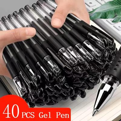 40 Pcs Gel Pens Black Blue Red Ink Ballpoint Pen 0.5mm for Students Office School Cute Stationery Supplies