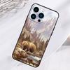 Cartoon Grizzly Bear Phone Case For iPhone 17 Air 16 15 14 13 11 12 Pro Max Plus 12 13 Mini 16e 17 Pro Max Cover