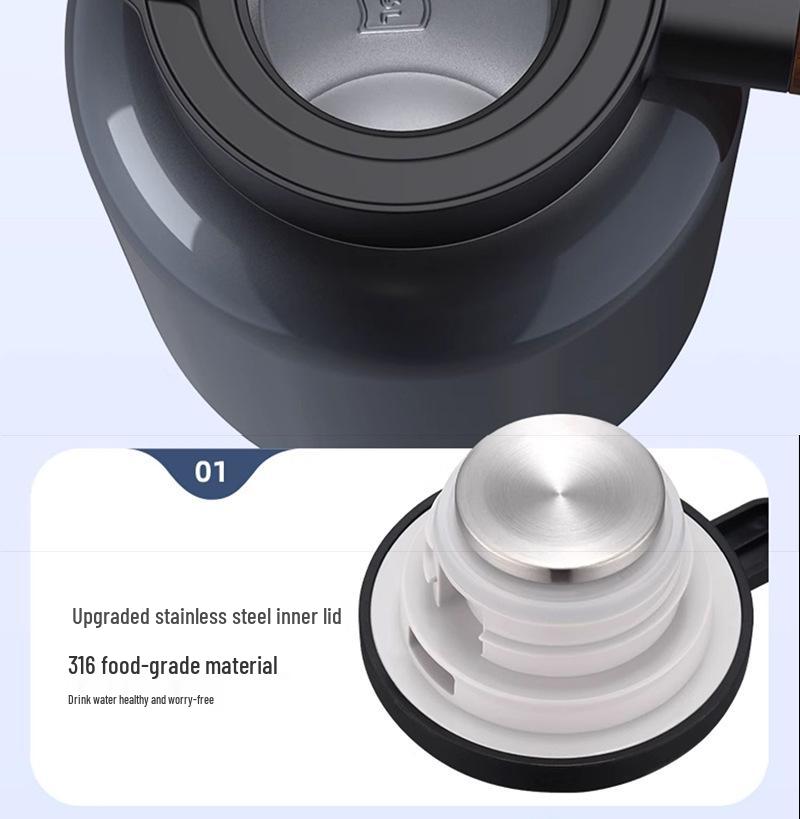 316L Stainless Steel Large-Capacity Thermos Kettle for Tea Brewing and Steeping