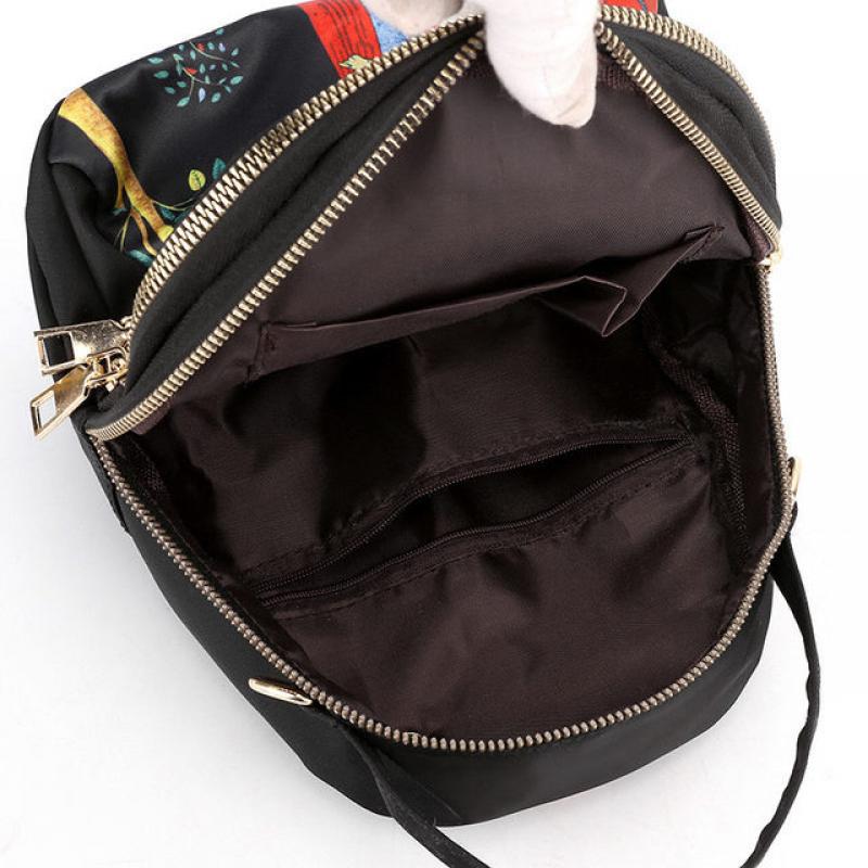 Ladies Shoulder Multi-Purpose Mini Small Backpack Oxford Cloth Messenger Bag