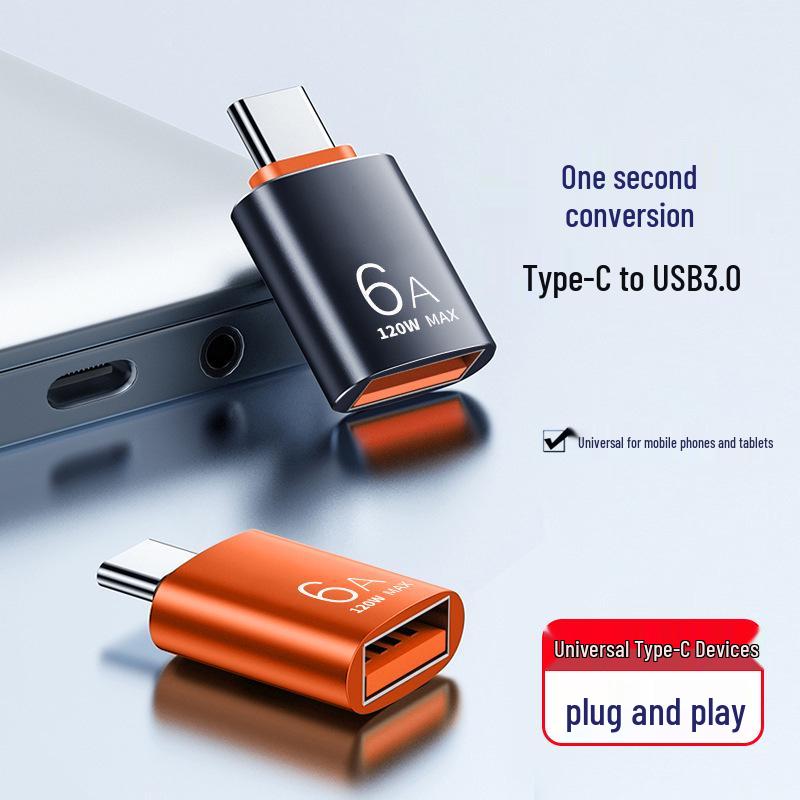 OTG Type-C to USB 3.0 Fast Charging Adapter & Data Cable Converter for Mobile & Tablet