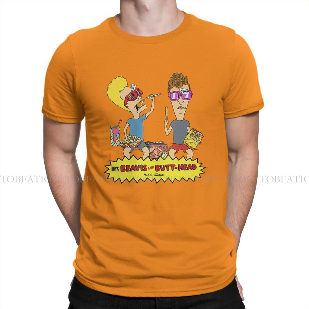 Beavis And Butthead On The Couch T Shirt Punk Unisexs Tees Summer 100 Cotton Clothing Crewneck Tshirt