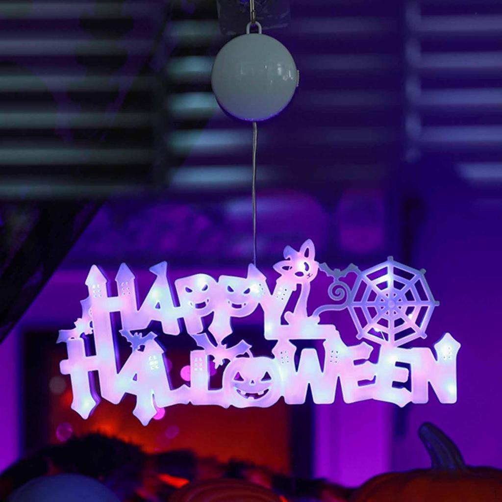 Happy Halloween Sign Decoration Holiday Festive LED Light Up