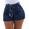  Neu Frauen Sommer Kurze Jeans Denim Weibliche Taschen Waschen Denim