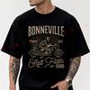 Men's Moto Cotton T-Shirt Bonneville Salt Flats Motorcycle Racing Biker Birthday 1986 Tshirt Adventure Casual O-Neck Top Tee