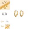 Creative Geometric Alloy Earrings Trendy And Versatile Hoop Design