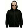 Unisex Halloween Long Sleeve Sweatshirt with Face Print for Casual Wear