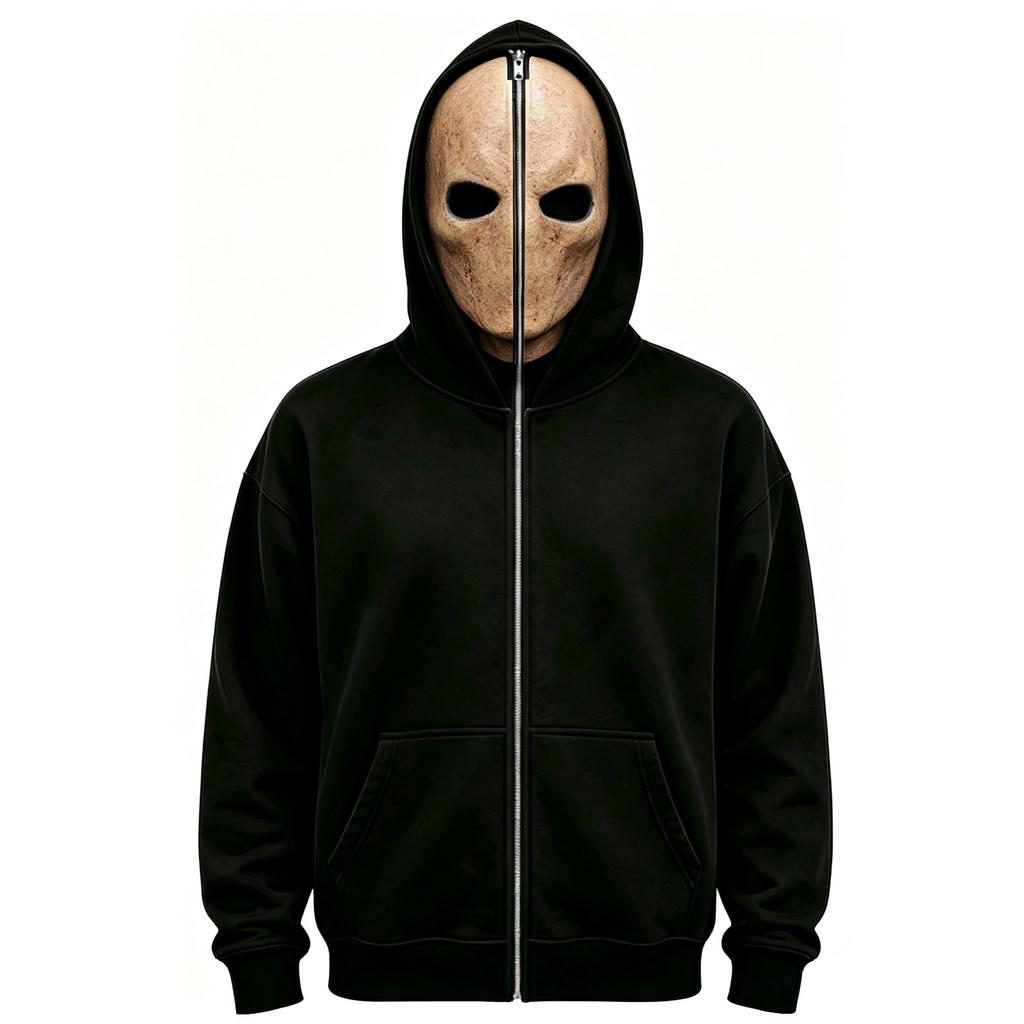 Unisex Halloween Long Sleeve Sweatshirt with Face Print for Casual Wear