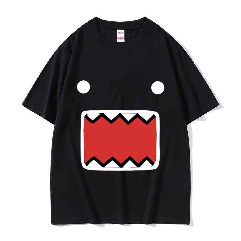 2025 Summe O-Neck Fashion Quality T-Shirt Casual Face Domo Kun Funny Meme Women 100% Pure Cotton Printed Leisure T-shirt Y2k