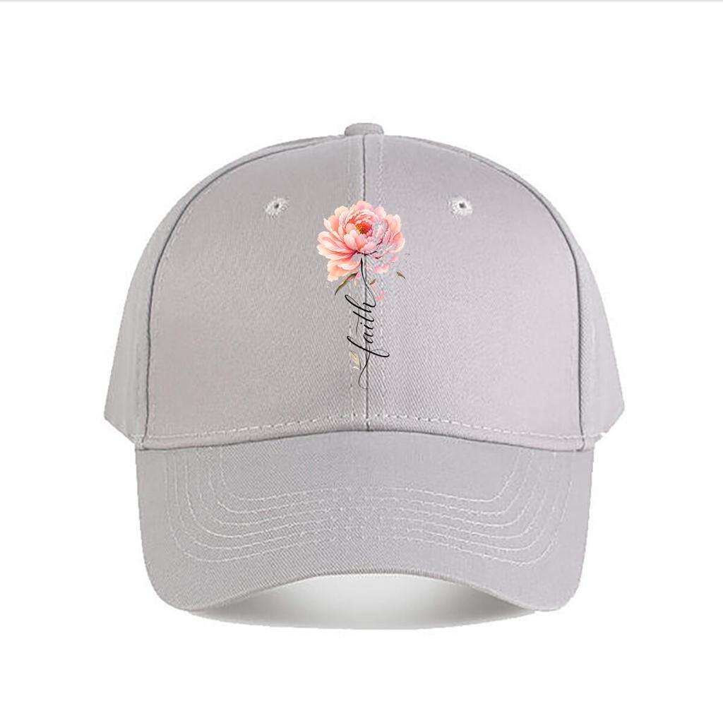 Blush Bloom Script Grace Artwork Baseball Cap Fashion Outdoor Sports Sunhat Unisex Snapback Cap Womens