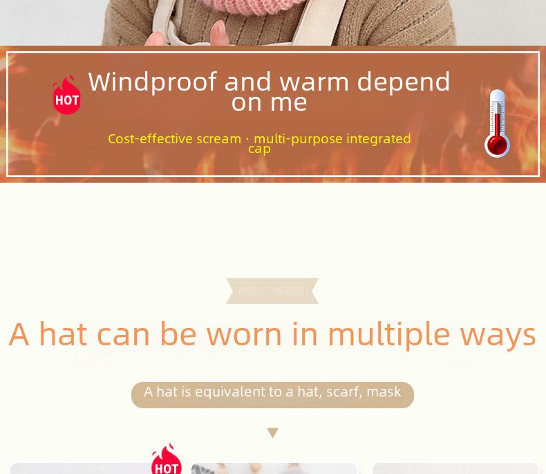 Children's Velvet All-In-One Winter Hat: Warm Wool Duckbill Cap with Face Protection and Scarf