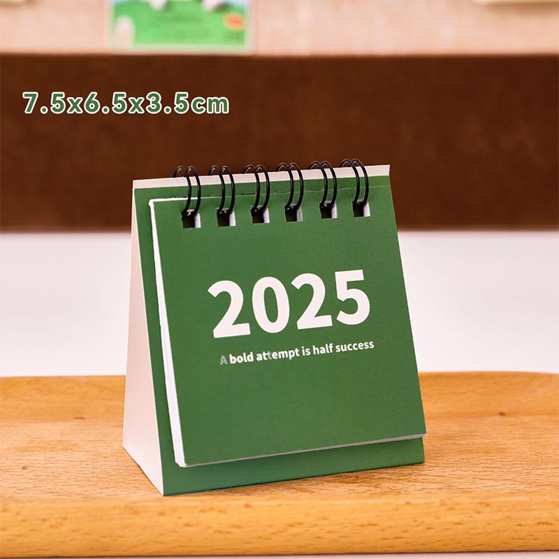 2025 Cute Cartoon Small Desk Calendar Creative Office Desktop Calendar Dual Daily Mini Memo Calendar Learning Planner