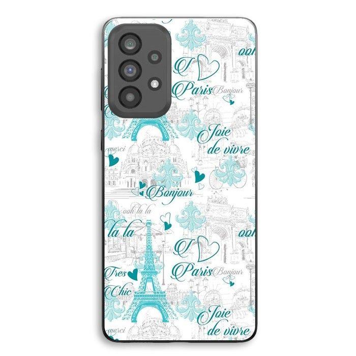 Coque Pour Samsung Galaxy A53 Bonjour Paris joie de vivre Maniacase schwarz