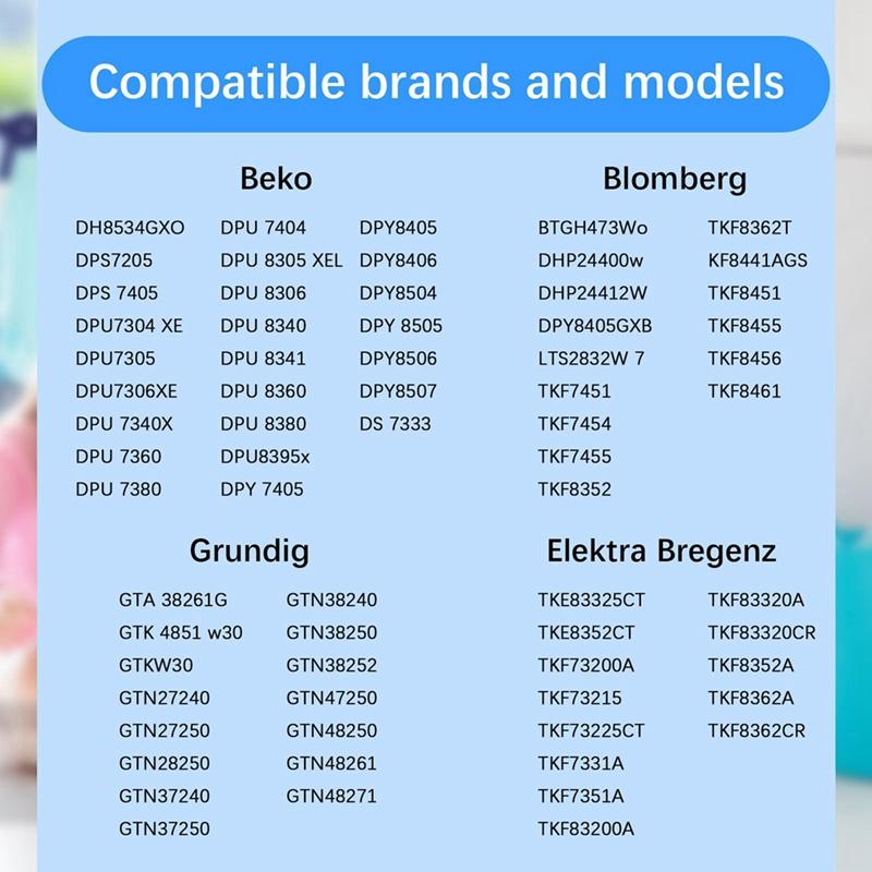 5 ST Torkfilter Svart Svamp För Beko/Grundig/Elektra Bregenz/Blomberg Del 2964840100 Torktumlare Reservdelar