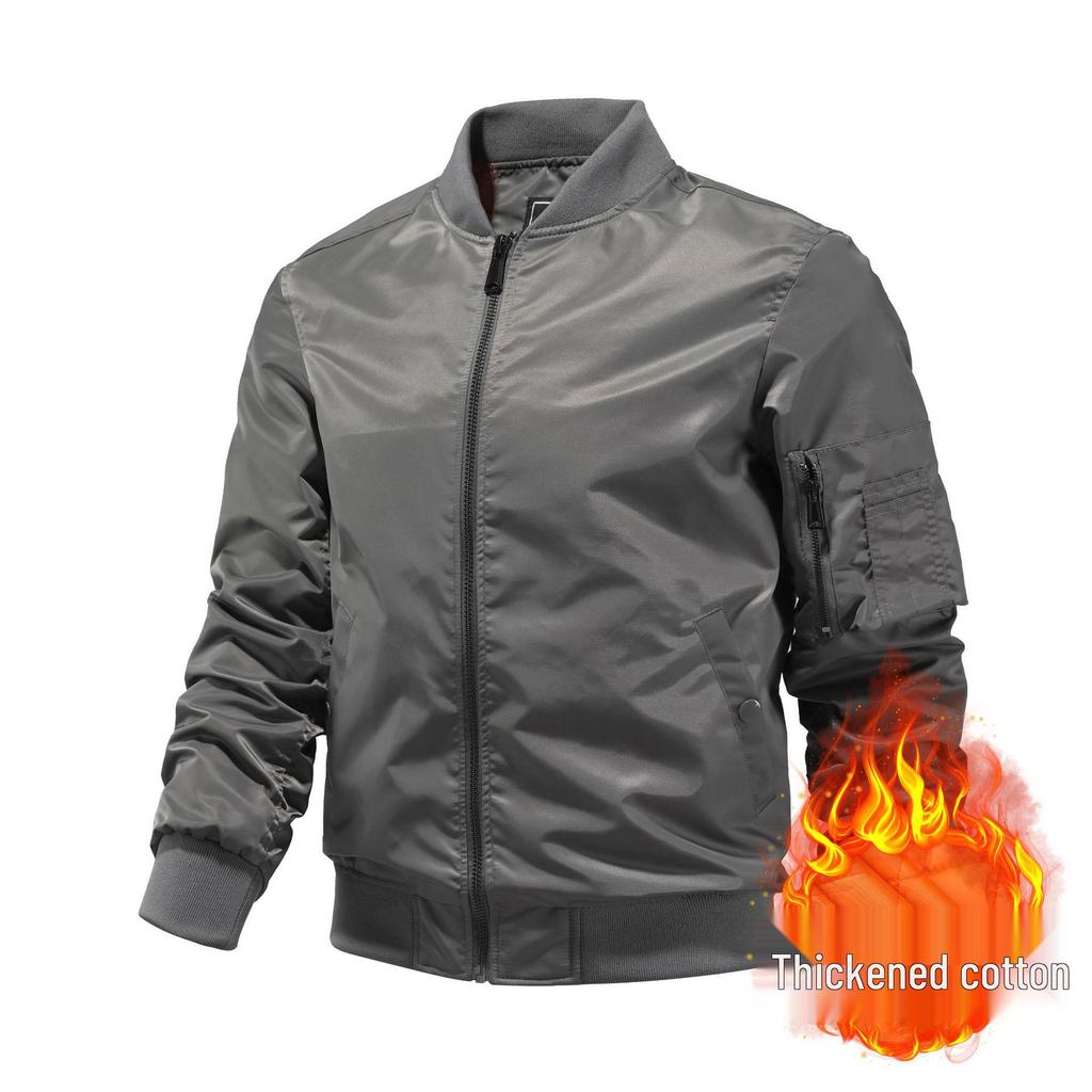 Men's Trend 2025 Thickened Baseball Collar Cotton Jacket - Autumn/Winter Loose Fit