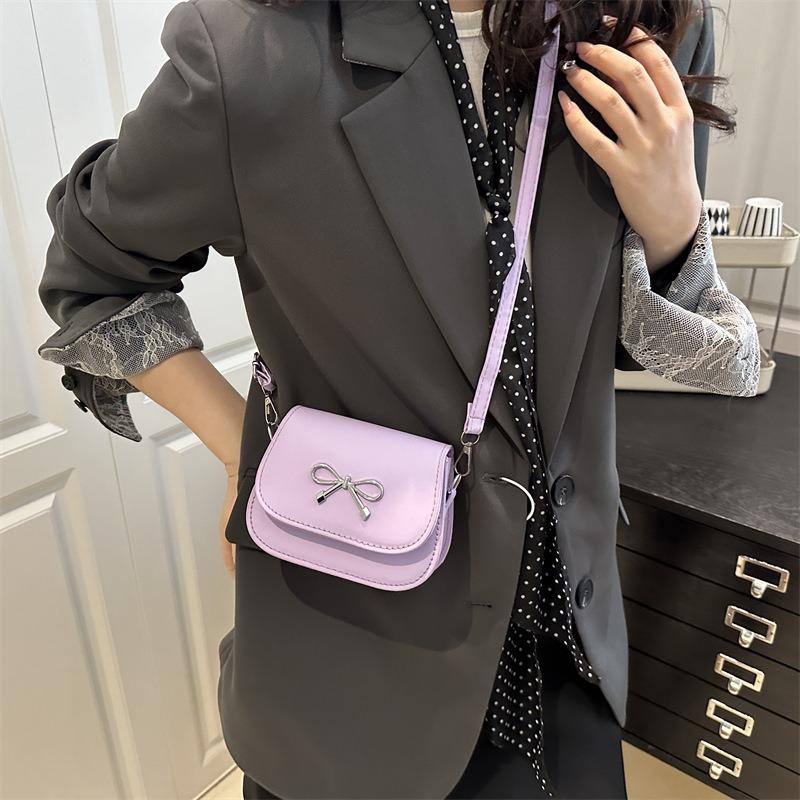 Premium Sense Popular Bag New Women's Bag Temperament Bow Shoulder Bag Personalized Fashion Versatile Messenger Bag