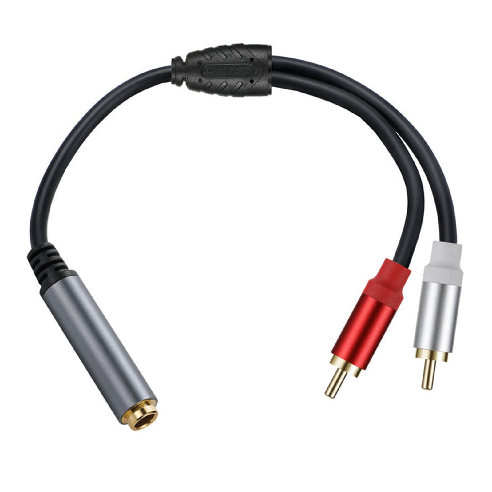 

6,35 мм на 2 RCA Y-образный разветвительный кабель, позолоченный 6,35 мм (1/4 дюйма) Адаптер-удлинитель стерео Y-разветвитель «мама» на 2 RCA «папа» A