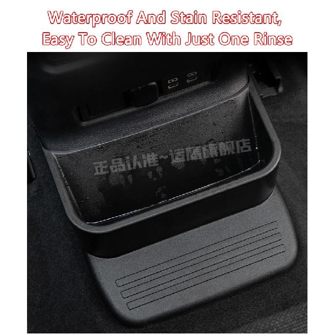 Car Rear Row Bridge Storage Box Organizer ABS Rear Seat Bridge Storage Box Fits For Toyota Prado LC250 2024 Interior Accessories