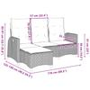 Garden Sofa with Reclining Function Cushions L Shaped Grey Poly Rattan