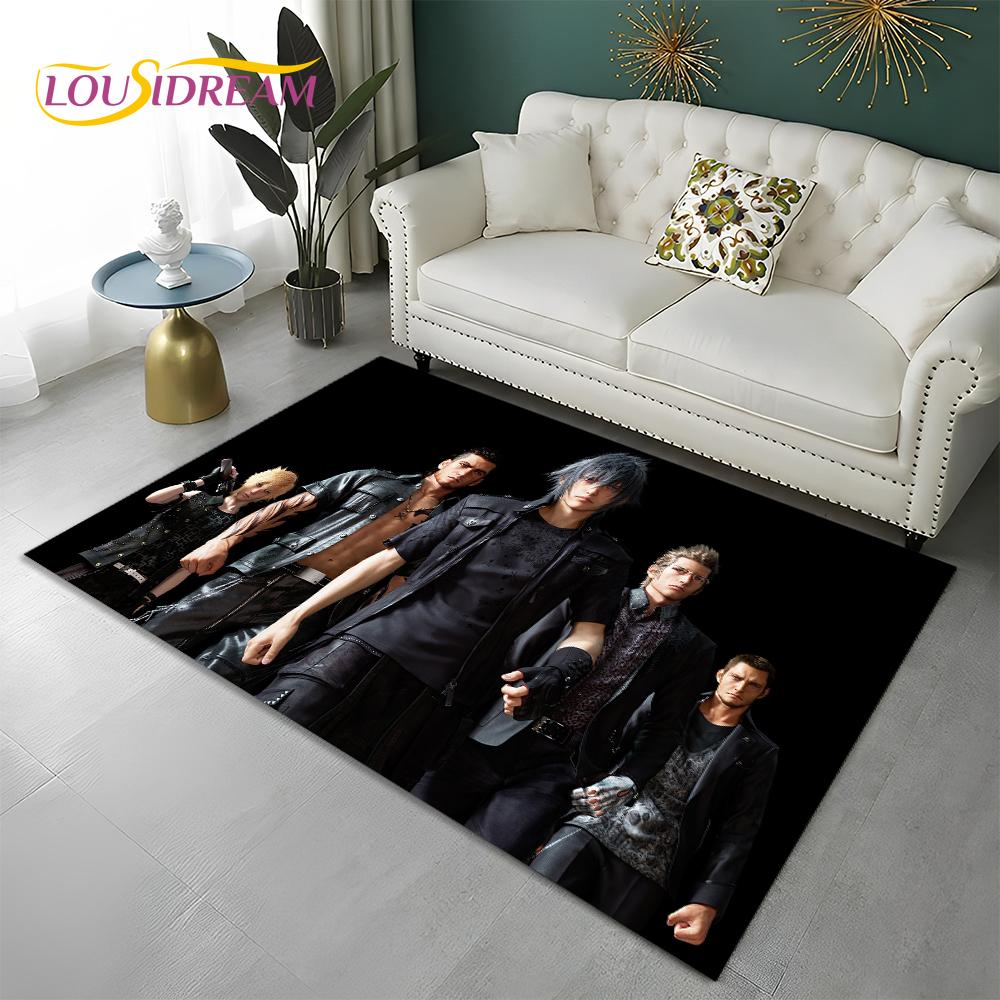 FF14 Gamer HD Final Fantasy Spiel 3D-Teppich für Zuhause, Wohnzimmer, Schlafzimmer, Sofa, Fußmatte, Dekor, Kinderbereich, rutschfeste Bodenmatte
