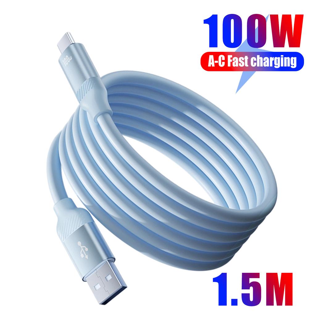 USB-C Type C Charger Cables 100W 480Mbps High-speed Quick Charging Wire for Xiaomi Huawei Google Samsung Android Phone Cord