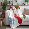 Soft Throw Blanket Cozy Flannel Fleece Warm Decorative Living Room Bedding Gift Christmas Holiday Home Decor Plush Cozy Throw