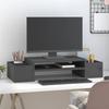 Monitor Stand Gray 70 X 27.5 X 15 Cm Solid Pine Wood