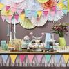 72 Flags Imitated Burlap Pennant Banner Multicolor Fabric Triangle Flag Bunting for Summer Party and Festival Classroom Hanging Decoration