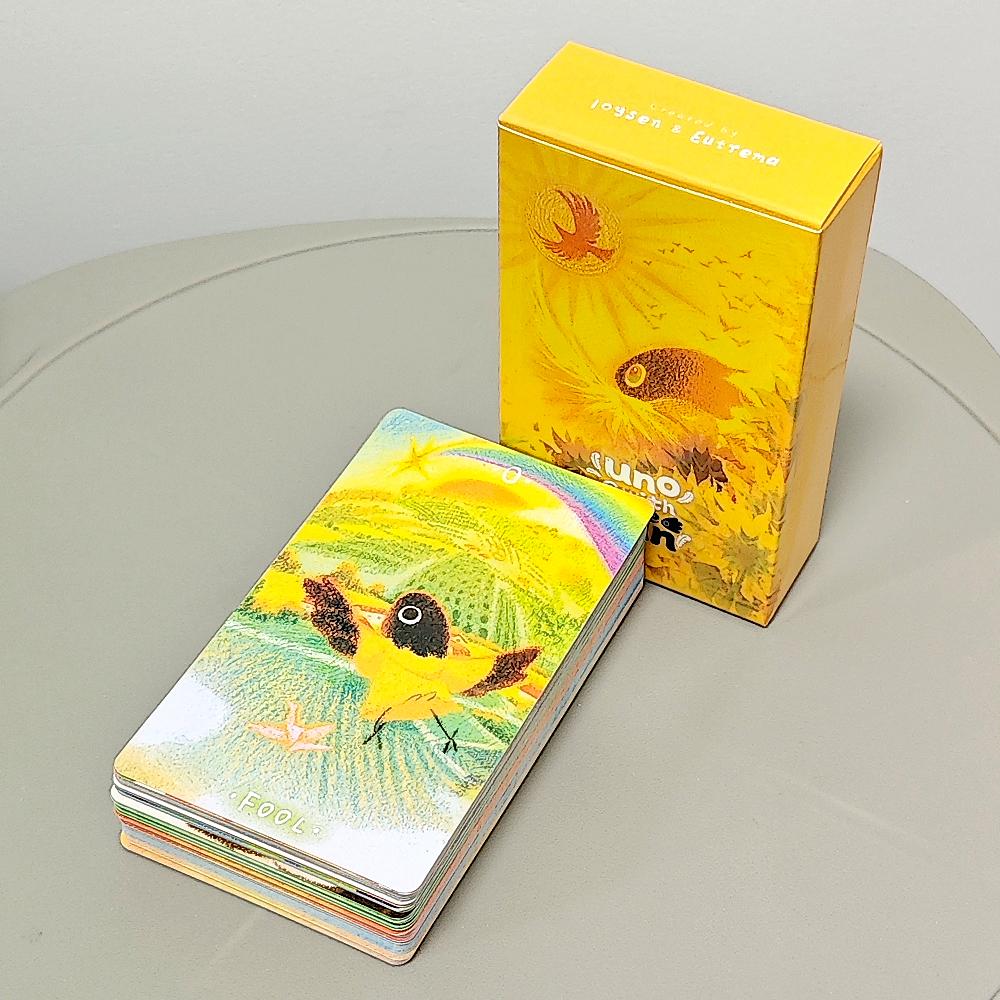 Uno with The Sun Tarot 78 Pcs Adorable Tarot Cards Based On Rider System Unmistakably Whimsical Style 10.3*6cm