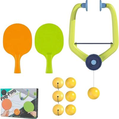 Door Ping Pong Game Over The Door Adjustable Doorway Game Pingpong Hanging Table Tennis Trainer Portable Set With Racket And Balls