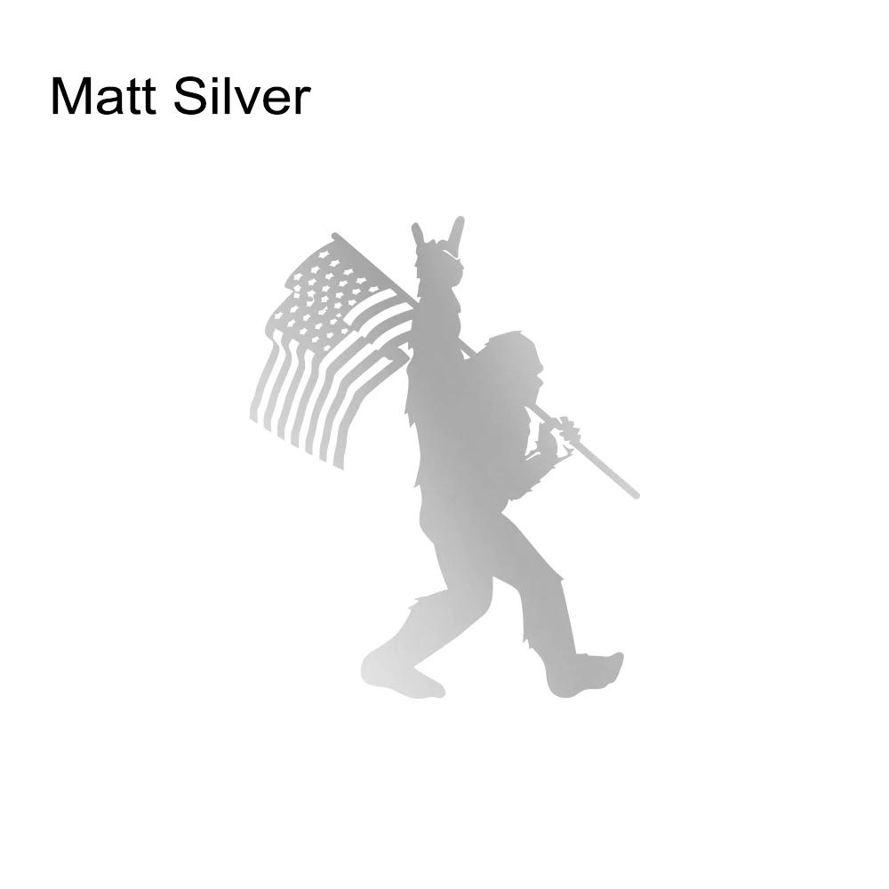 Car Sticker Bigfoot Sasquatch American Flag Yeti Decor Decal Conspiracy For Car Truck SUV Pickup Door Tailgate Auto Accessories