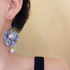 Exquisite Vintage Earrings Flower Chinese Style Earrings Retro Cloisonne Drop Earrings  Hanfu