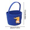 Geflochtener Korb Geflochtener Baby-Wäschekorb Platzsparender Weicher Behälter Handgehaltene Organizer für Zimmer Ostern Wäsche Kinder Hund
