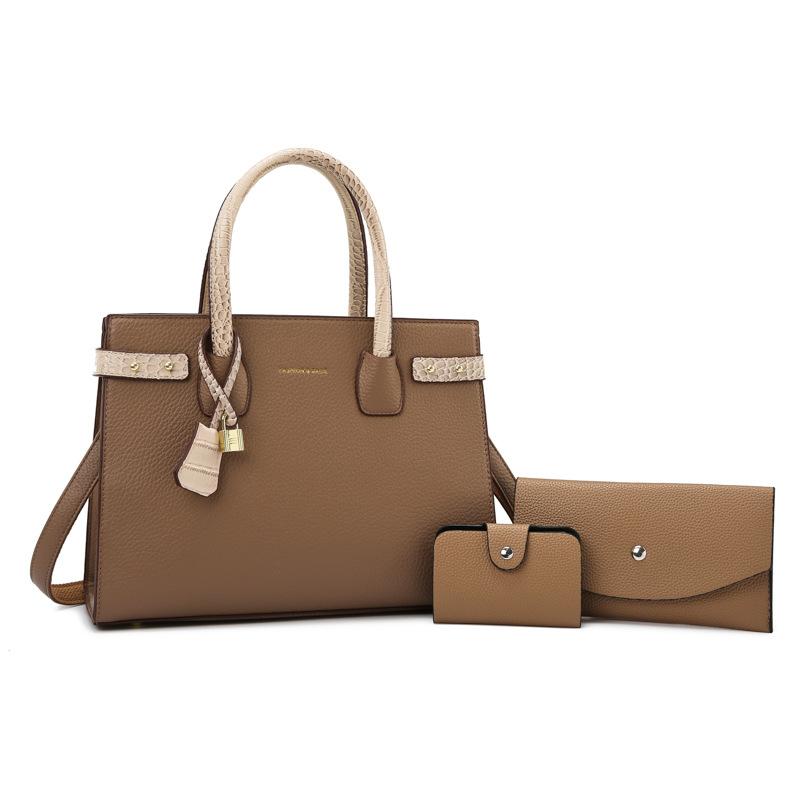 

Трендовые женские новые сумки для мамы и ребенка, портативные сумки через плечо, модные и вместительные наборы из нескольких предметов single package хаки