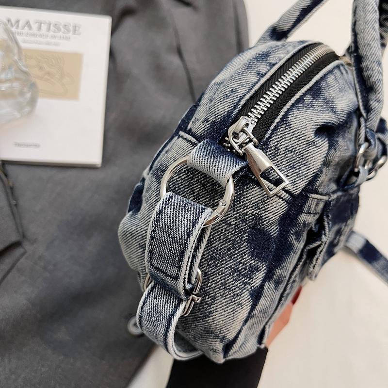 Women's Denim Shoulder Bag Large Capacity Small Square Bag