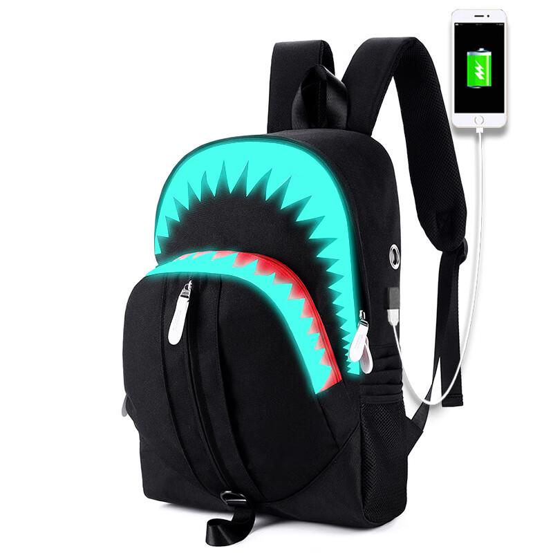 DC.meilun Luminous Shark USB Backpack