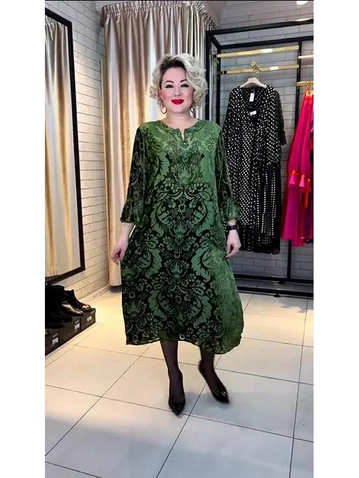 European & American Print Long Dress 2023