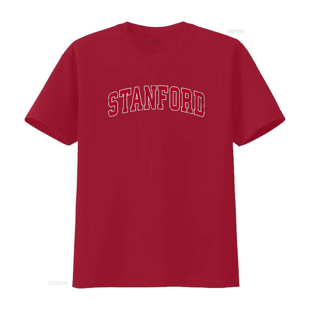 Stanford California CA Vintage Sports Design Red T Shirt Vintage Washed Breathable Graphic Top For Everyday Wear