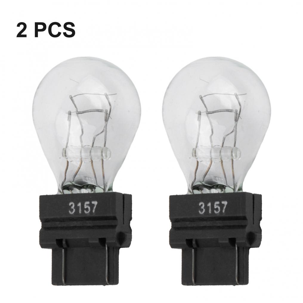 2 Pack 3157 12V 21/5W Clear Shell Tail Signal Brake Light Bulbs Replacement