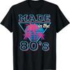 Made In The 80s Vaporwave Sun Retro Party T Shirt Black Vintage Unisex Soft Slightly Stylish Comfortable Fashion