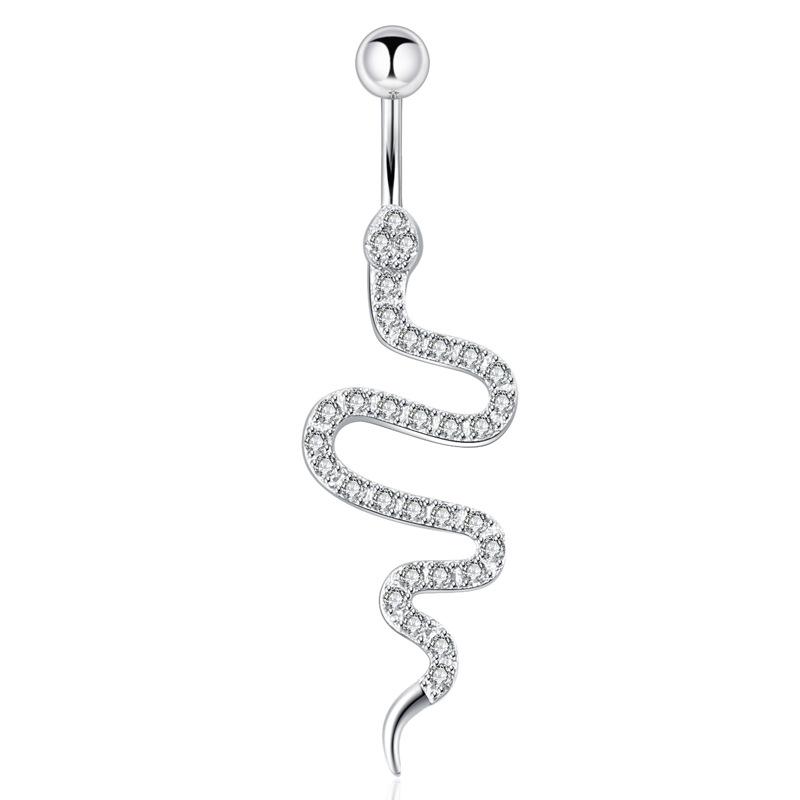 Sexy Belly Navel Piercing Stainless Steel Fashion Snake Belly Ring For Women Body Jewelry